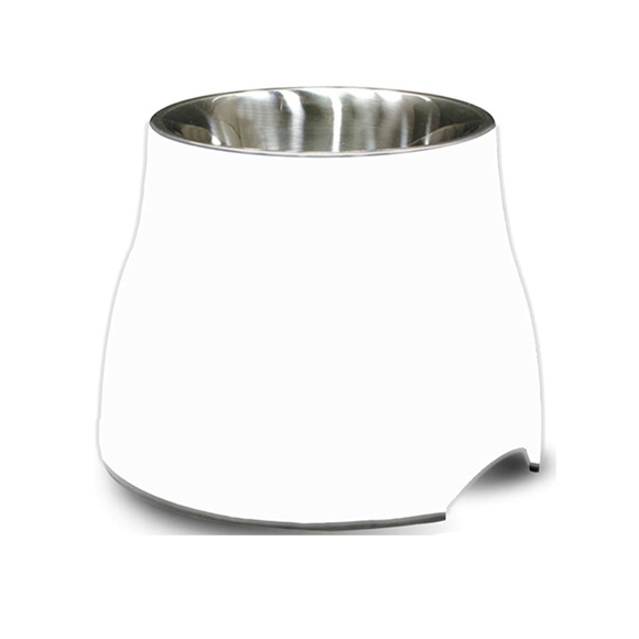 Other - Set of 2 Elevated Dog Bowl Steel Small White nwt